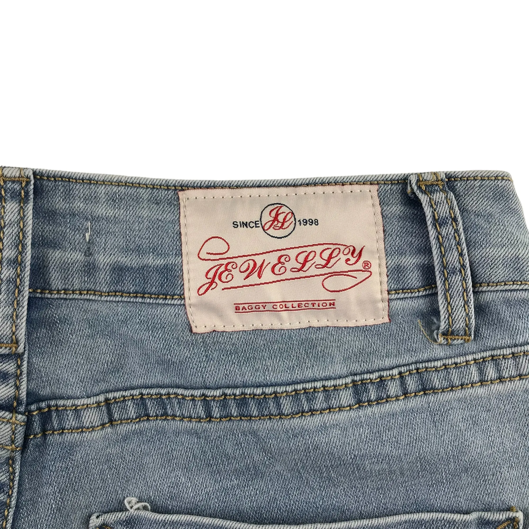 Jewelly jeans womens size S light blue denim mom jean style