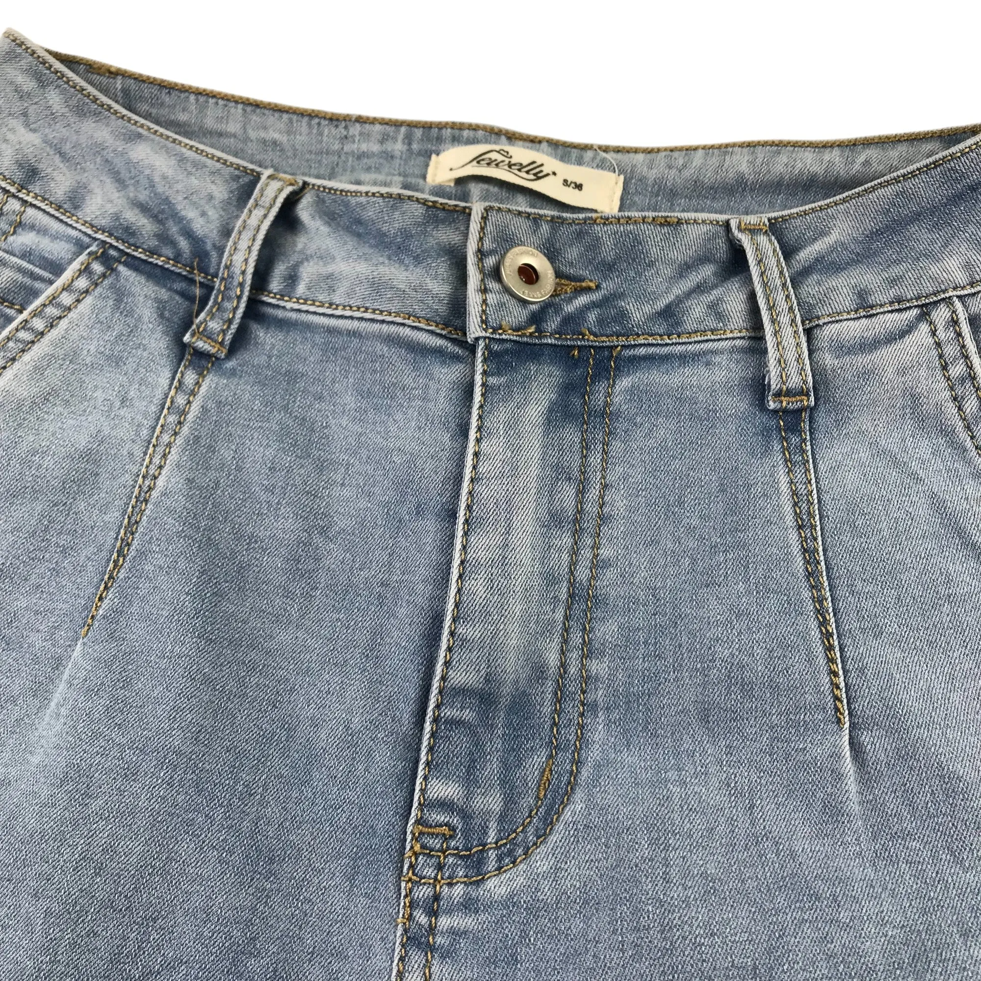 Jewelly jeans womens size S light blue denim mom jean style
