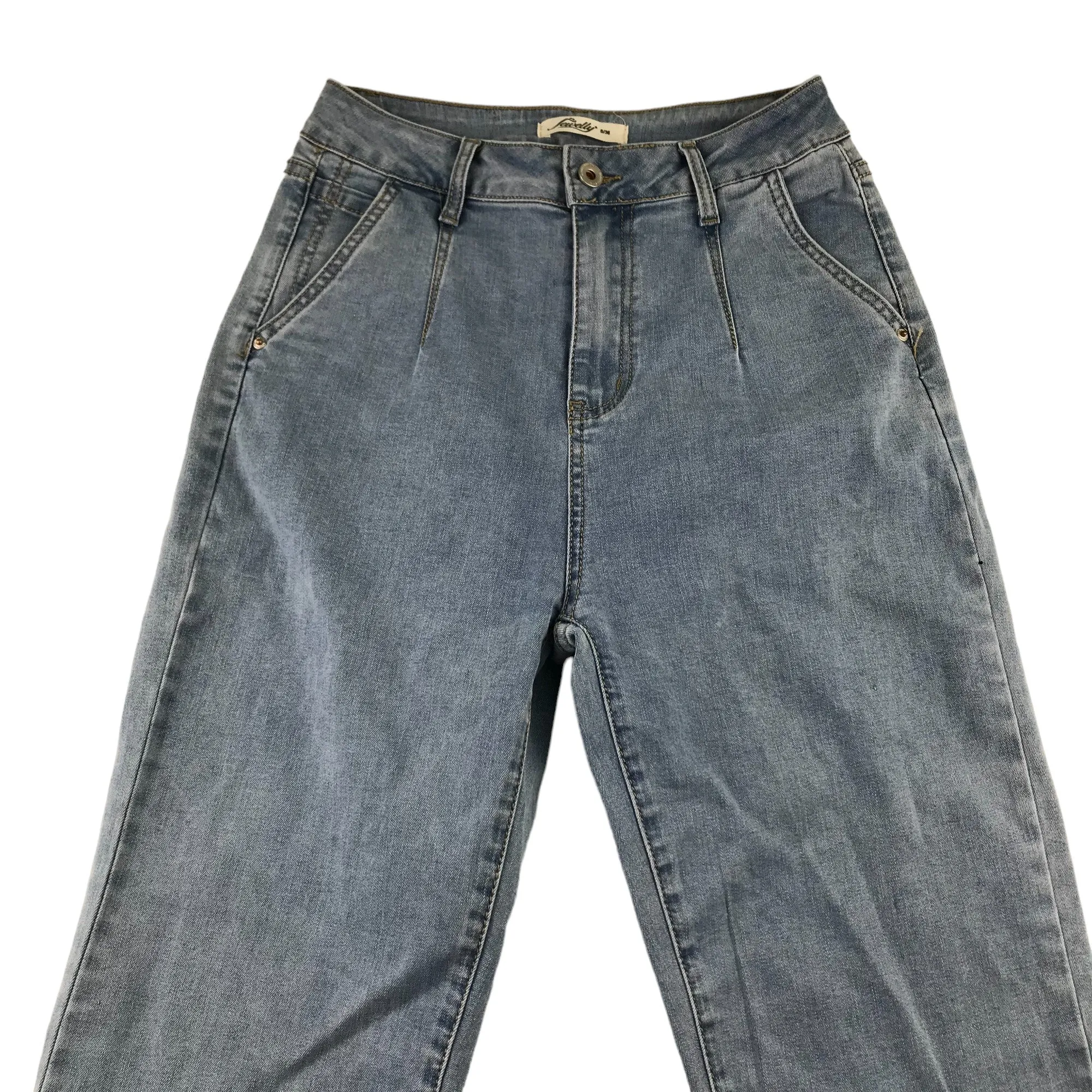 Jewelly jeans womens size S light blue denim mom jean style