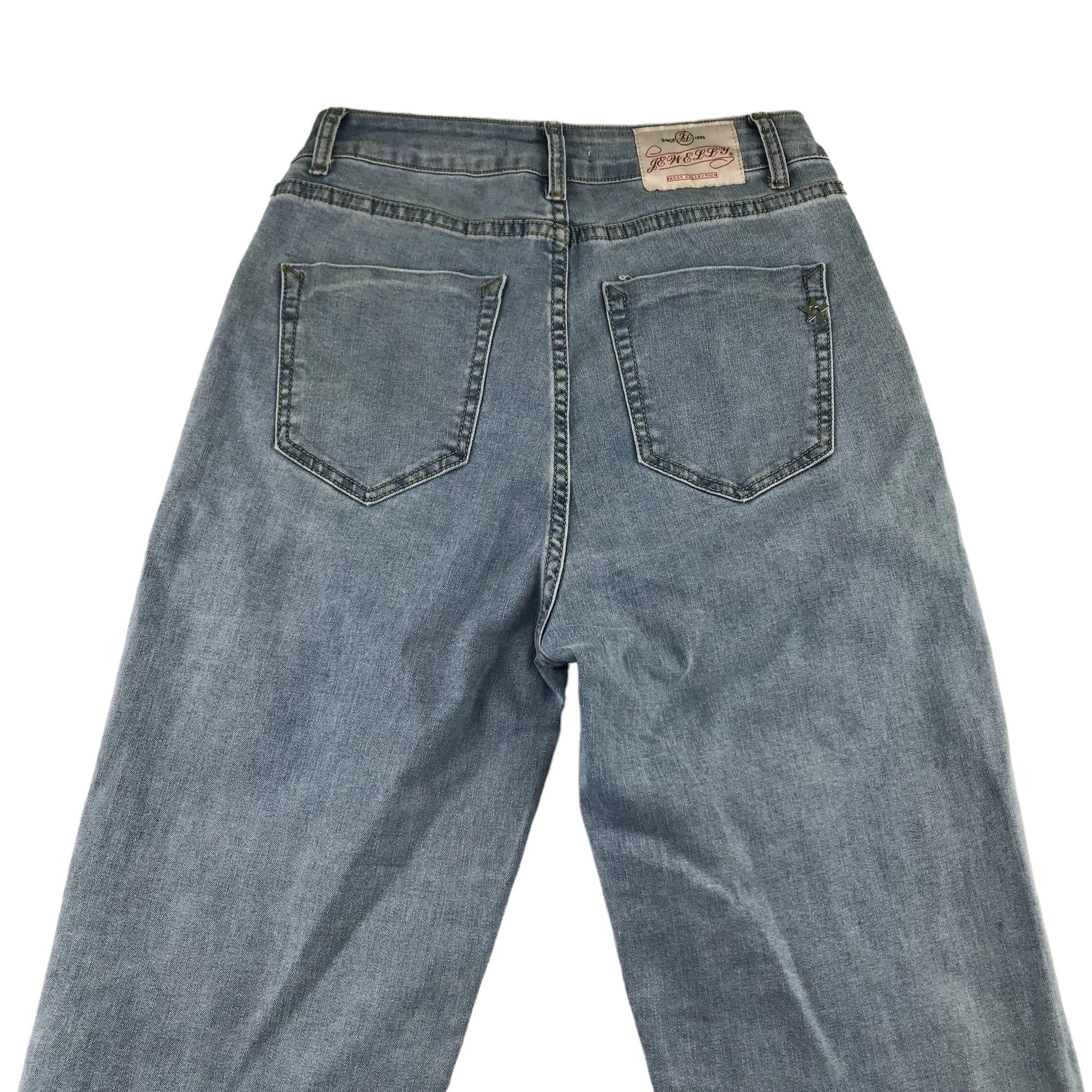 Jewelly jeans womens size S light blue denim mom jean style