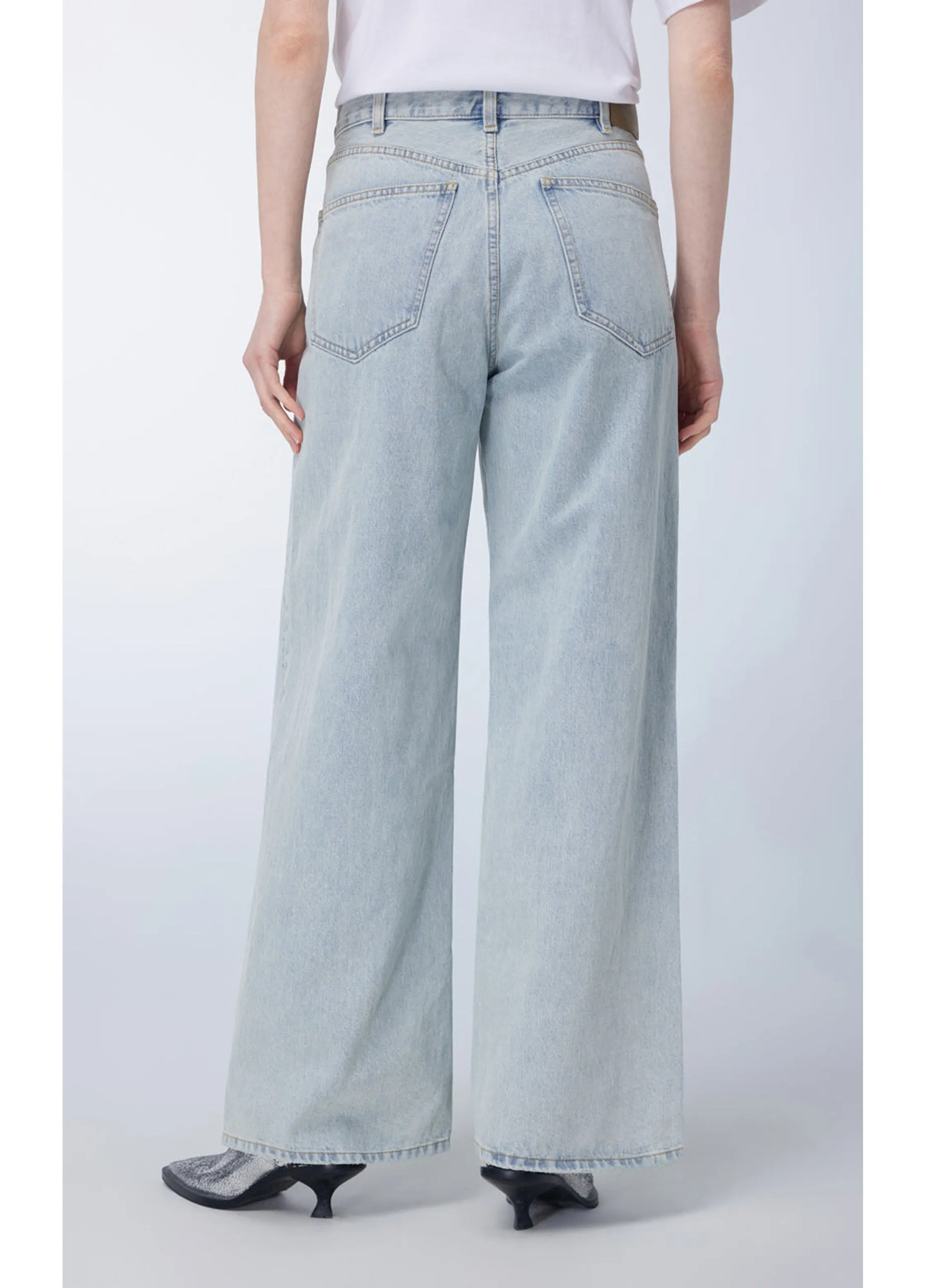 JNBY Relaxed Cotton Flared Jeans