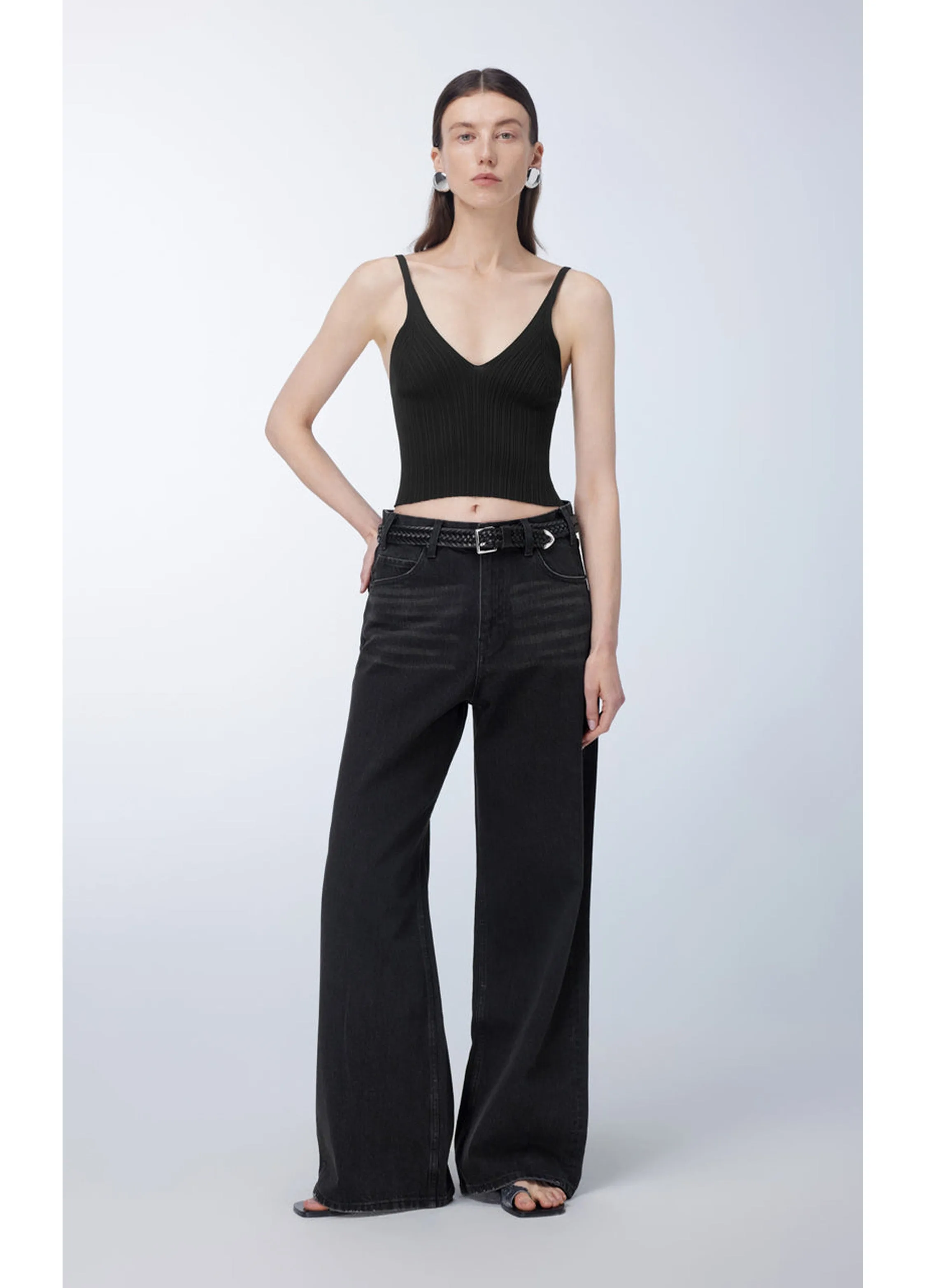 JNBY Relaxed Cotton Flared Jeans