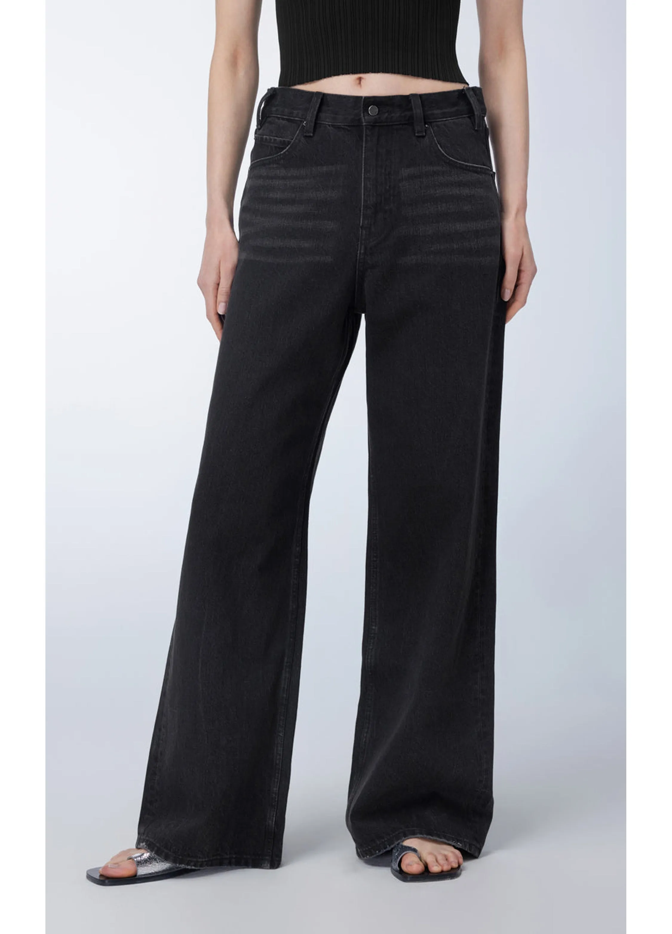 JNBY Relaxed Cotton Flared Jeans