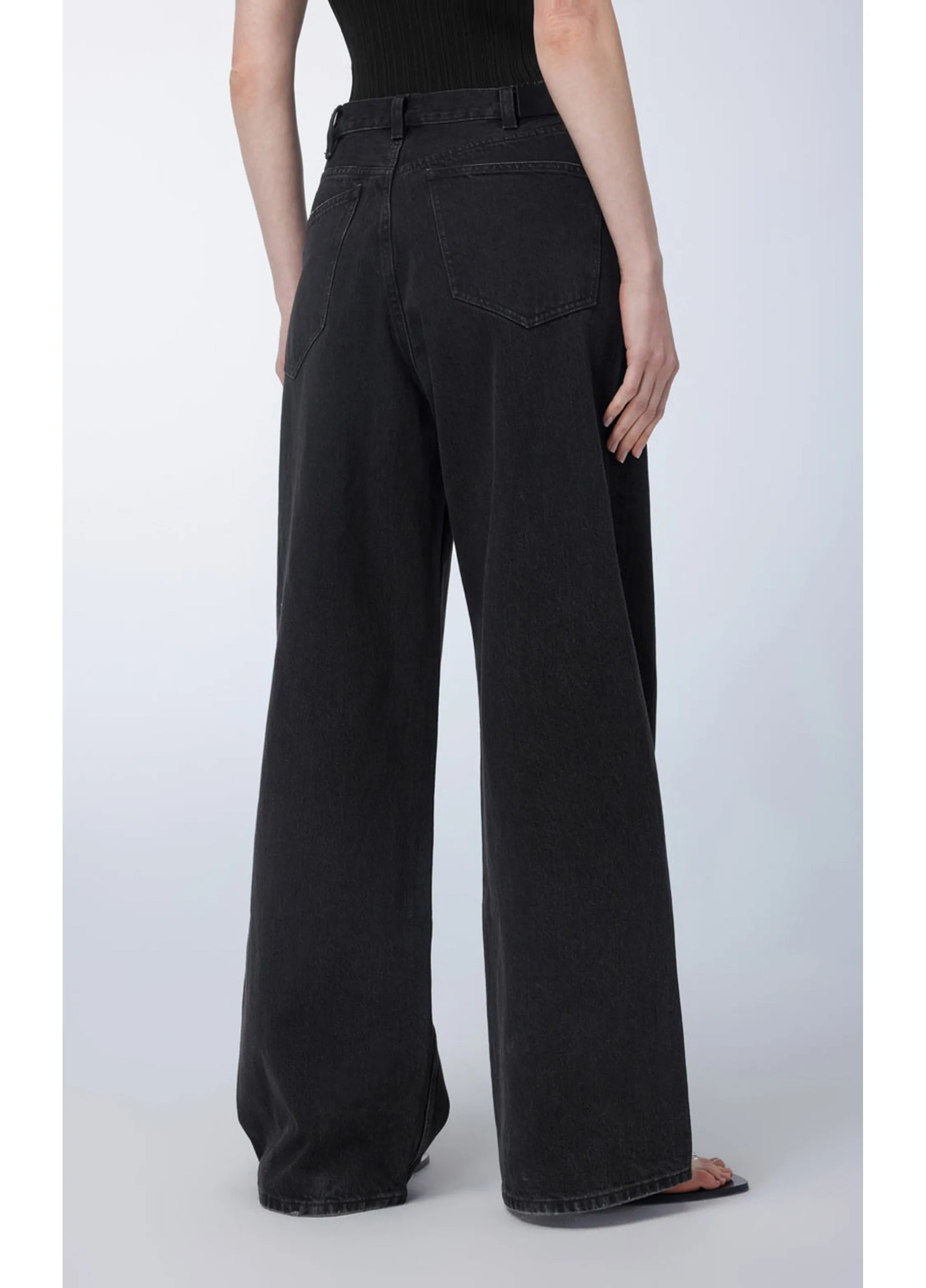JNBY Relaxed Cotton Flared Jeans