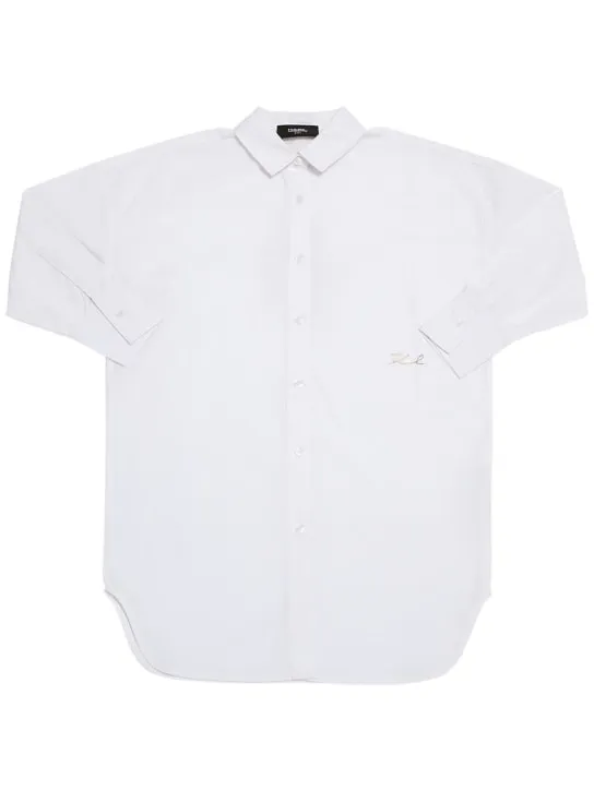 Karl Lagerfeld   Cotton poplin shirt dress 