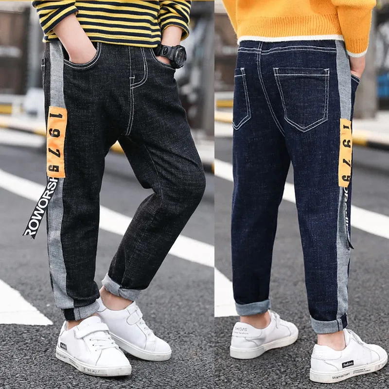 Kids Boys Jeans Loose Denim Clothing Pants Fashion Boy Casual Cowboy Long Pants - BJN0110