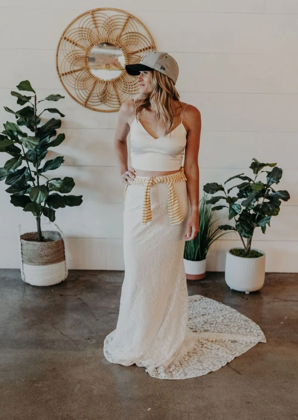 Leafy Lace Maxi Skirt