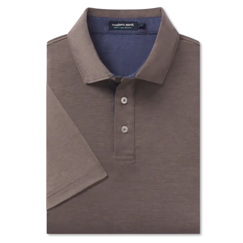 Lisbon Heather Performance Polo – Dark Gray