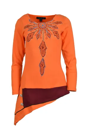 long-sleeve-asymmetrical-length-embroidery-tunic-dress