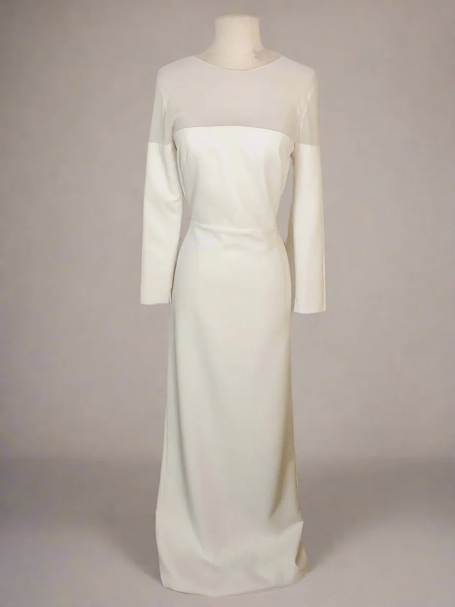 Long sleeve sheer maxi dress