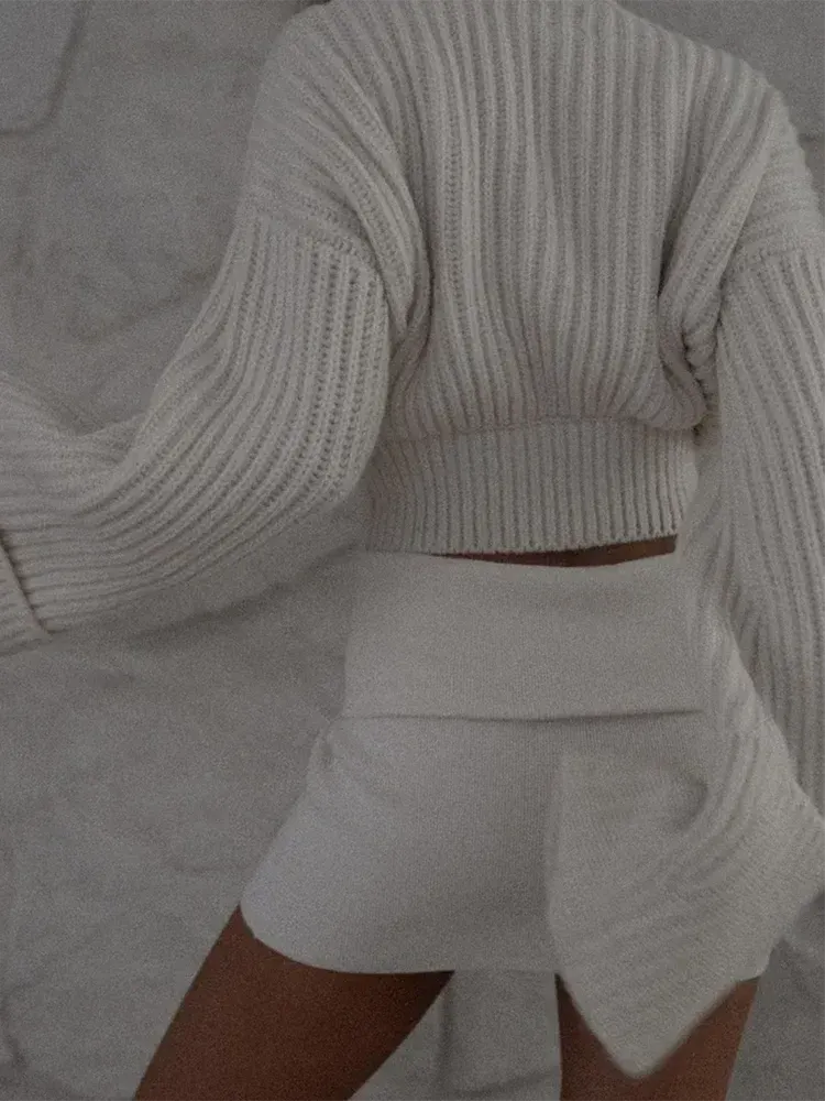 Metaversmall Solid Minimalist Casual Sweater For Women Turtleneck Long Sleeve Knitting Pullover Sweaters Female Fashion Clothing Style