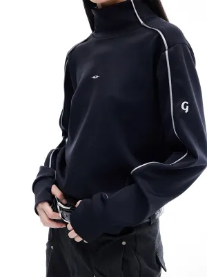 Minimalist Outline Turtleneck Sweater