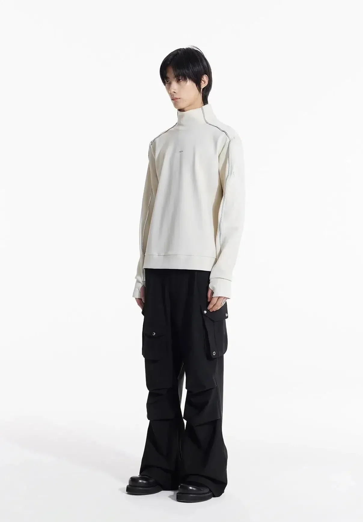 Minimalist Outline Turtleneck Sweater