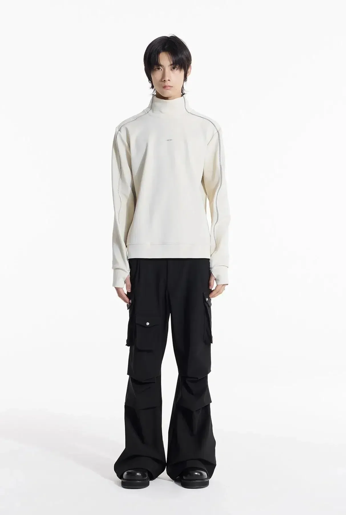 Minimalist Outline Turtleneck Sweater