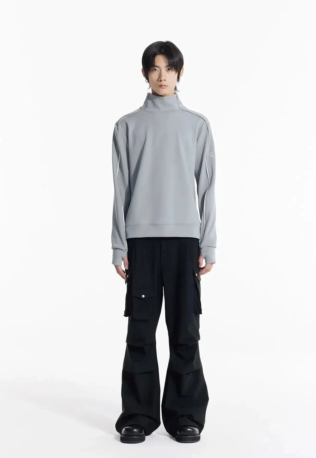 Minimalist Outline Turtleneck Sweater