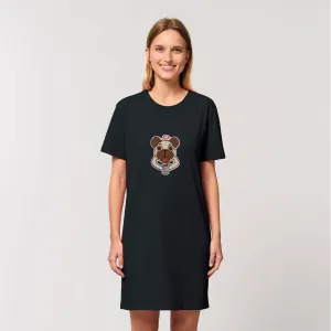 More Pug Coffee Please Organic T-Shirt Dress