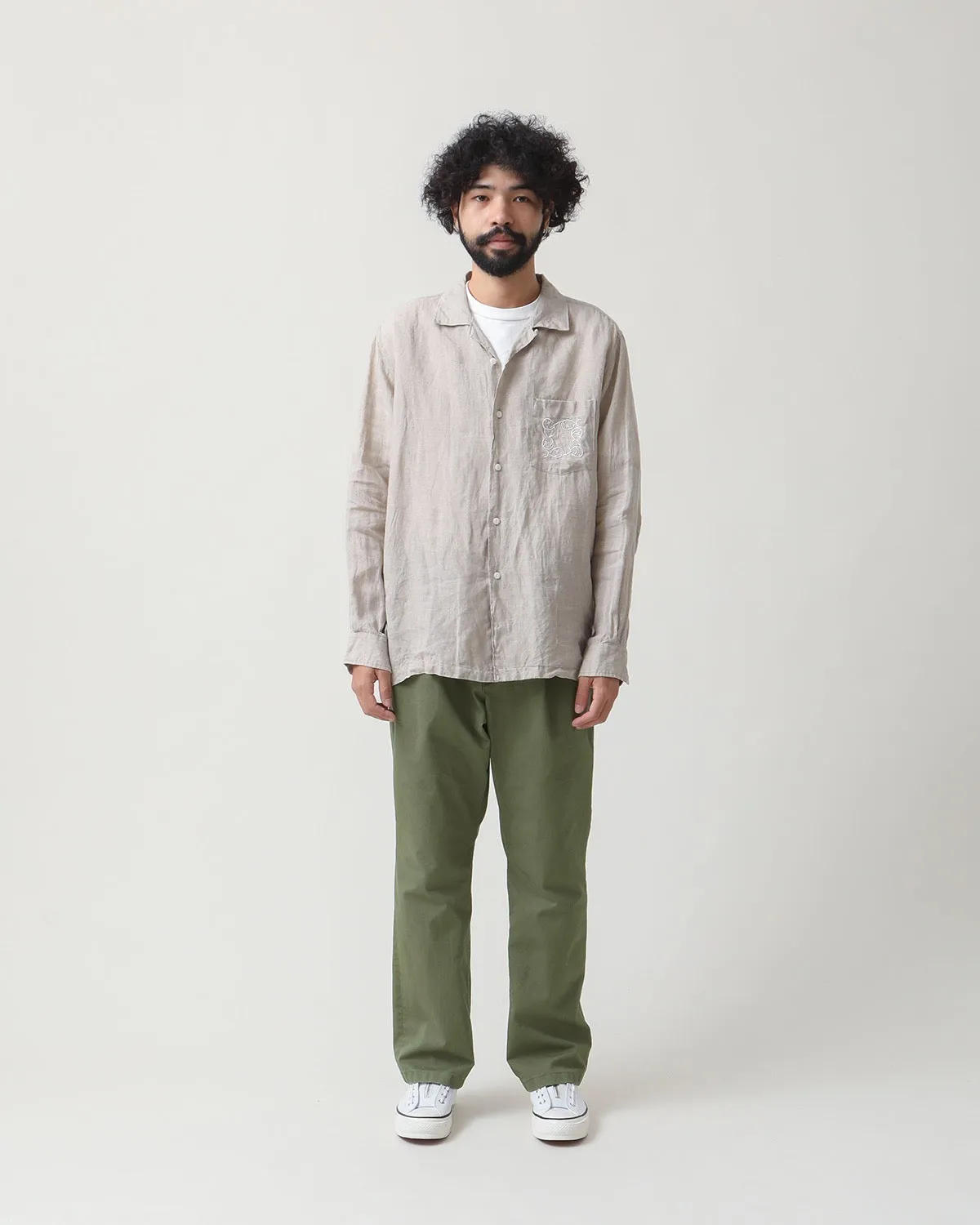 OFFICER CHINO TROUSERS COTTON CHINO CLOTH