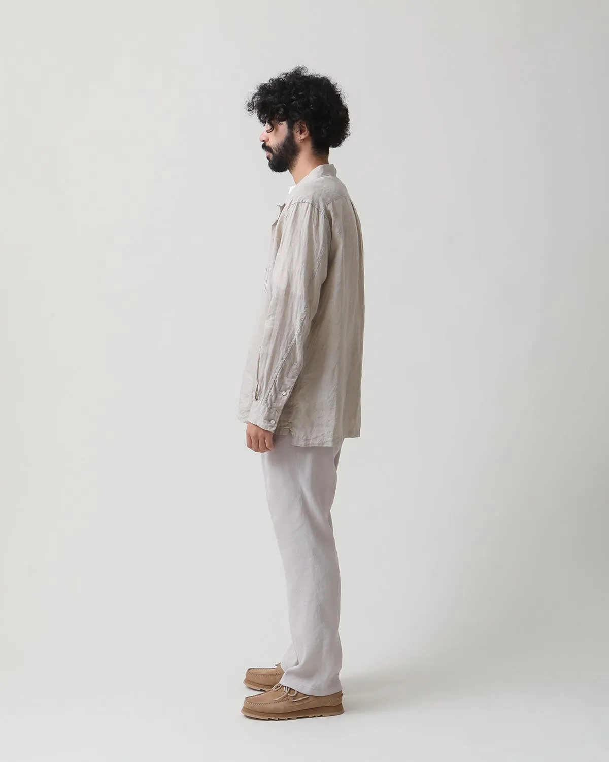 OFFICER CHINO TROUSERS Li/Ac TWILL