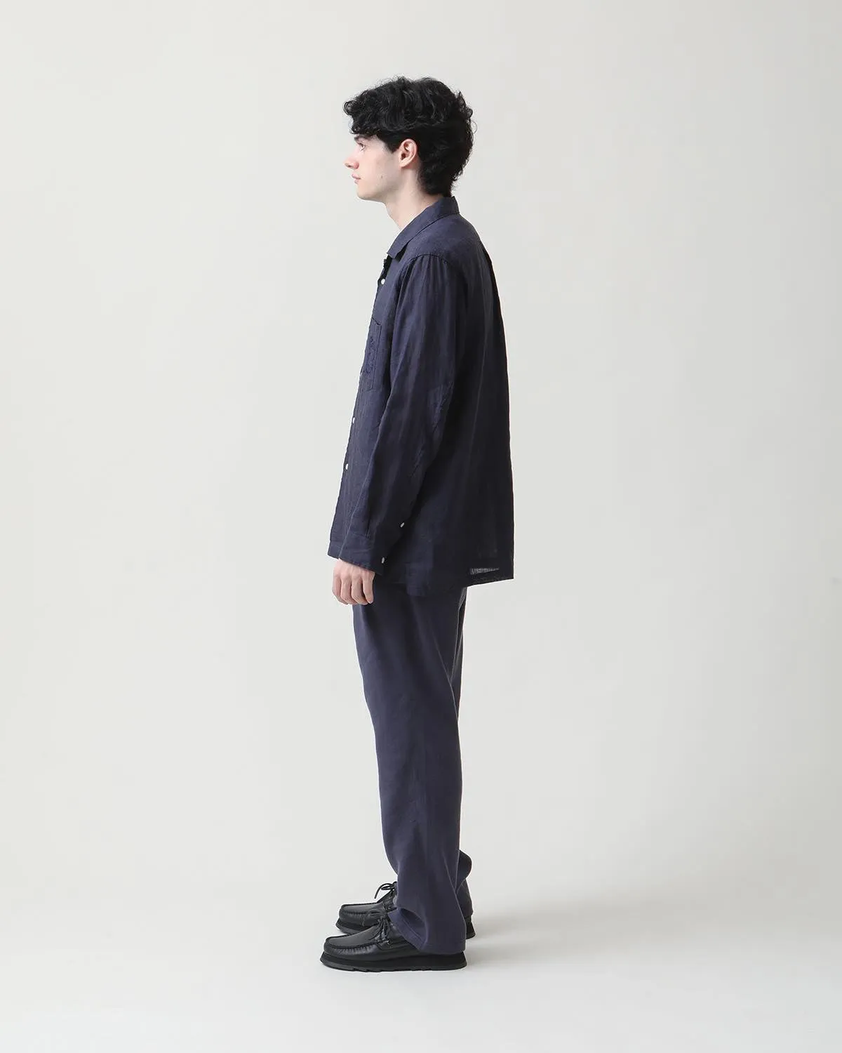 OFFICER CHINO TROUSERS Li/Ac TWILL