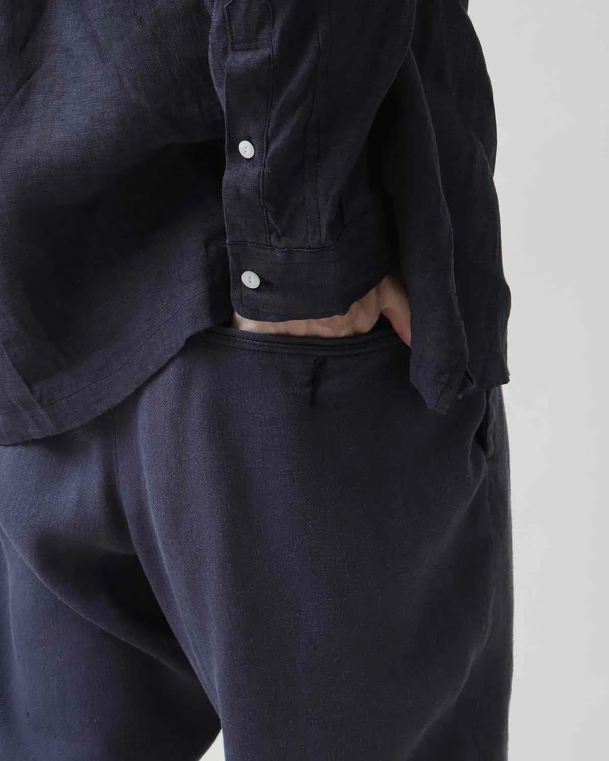 OFFICER CHINO TROUSERS Li/Ac TWILL
