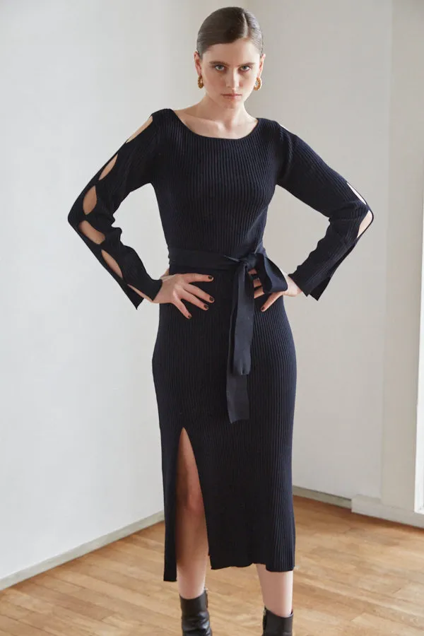 On My Way Long Dress <br>  -BLK-