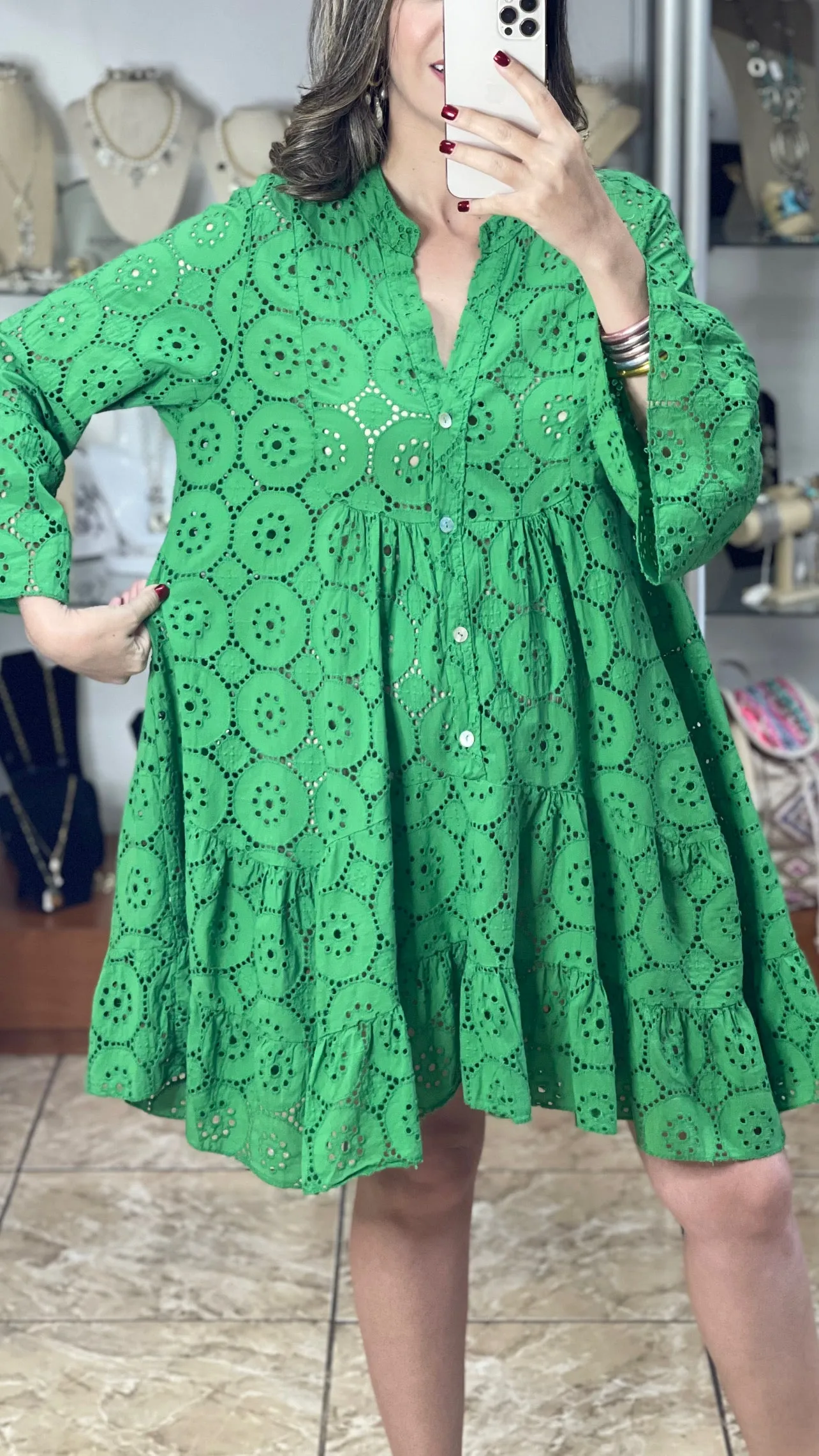 OS Eyelet Dress