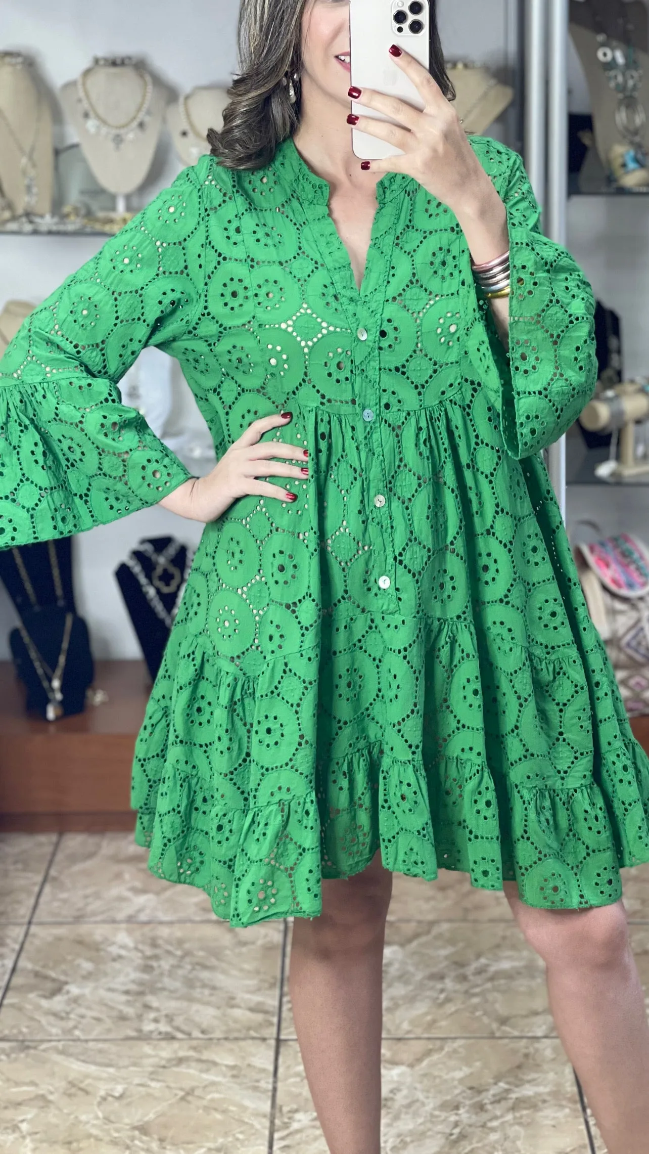 OS Eyelet Dress