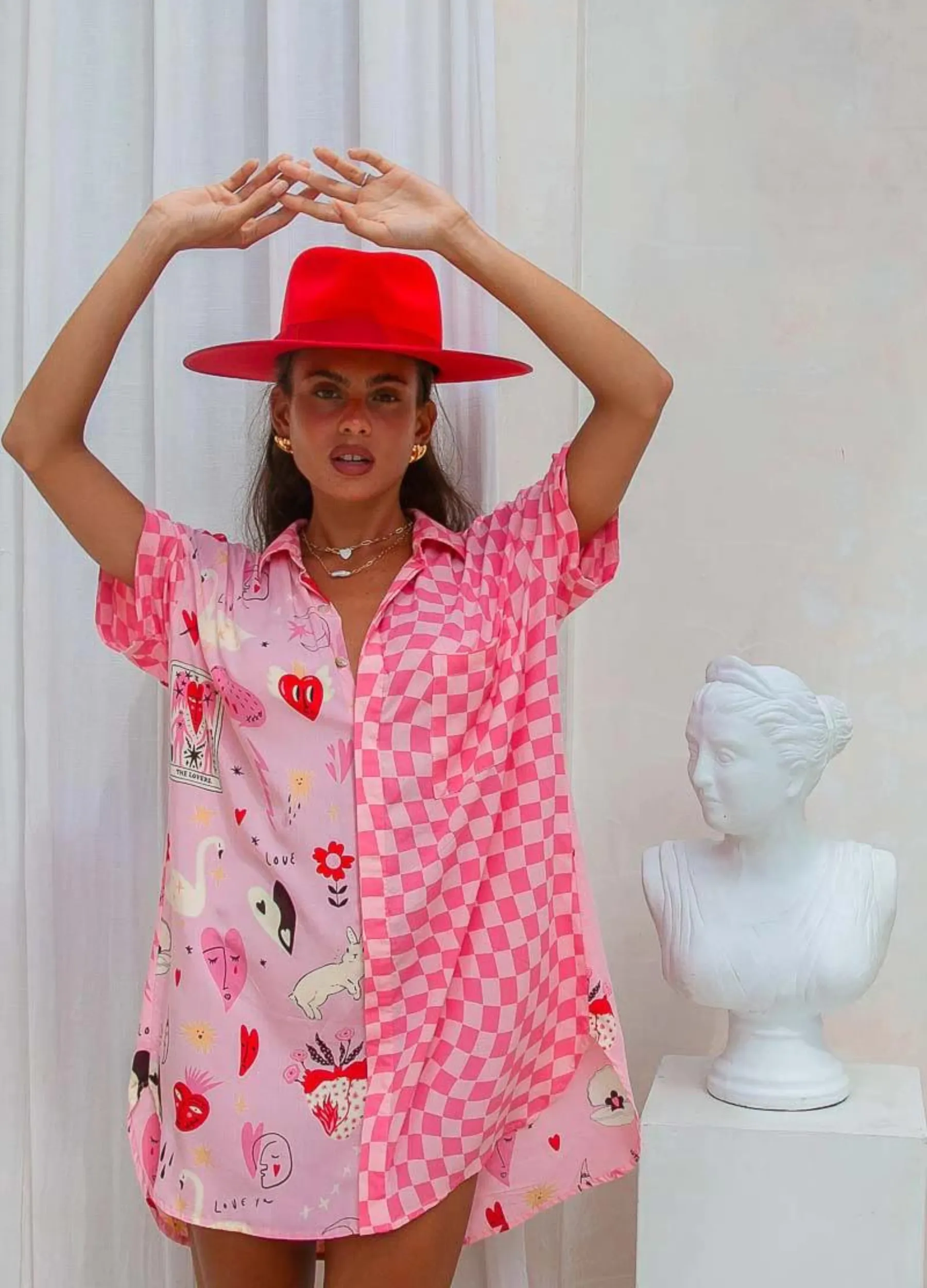 Palm Collective - Valentines Shirt Dress
