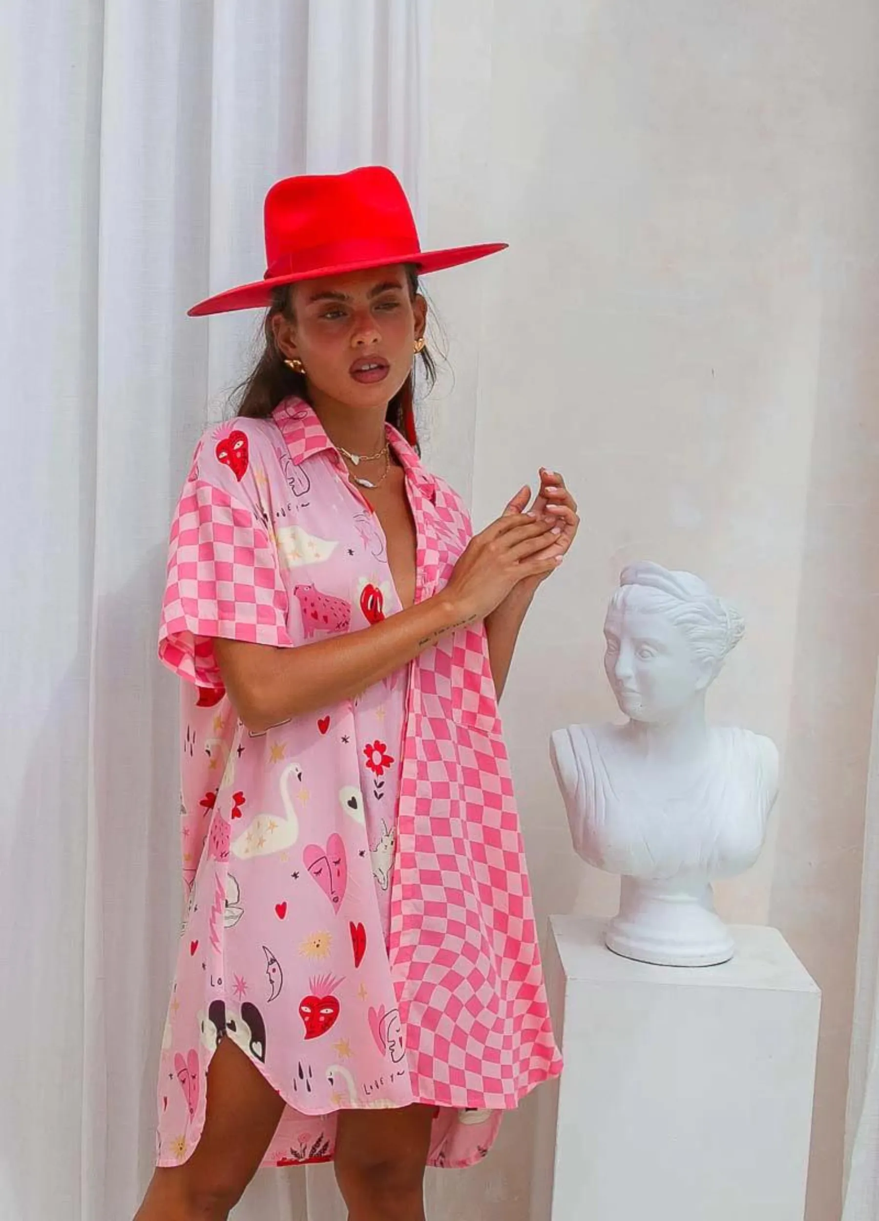 Palm Collective - Valentines Shirt Dress