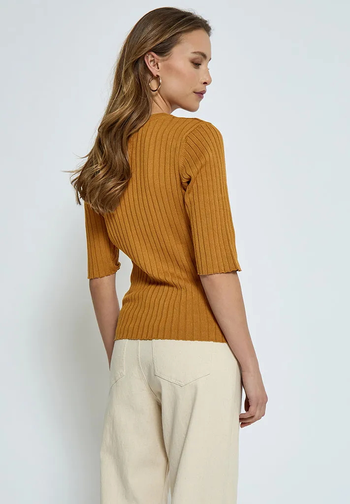PCTana Rib Pullover - Bone Brown