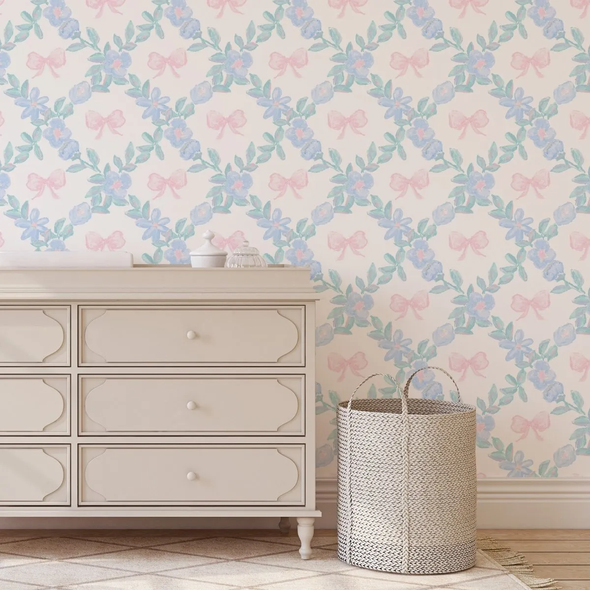 Peel & Stick Wallpaper | Floral Bows