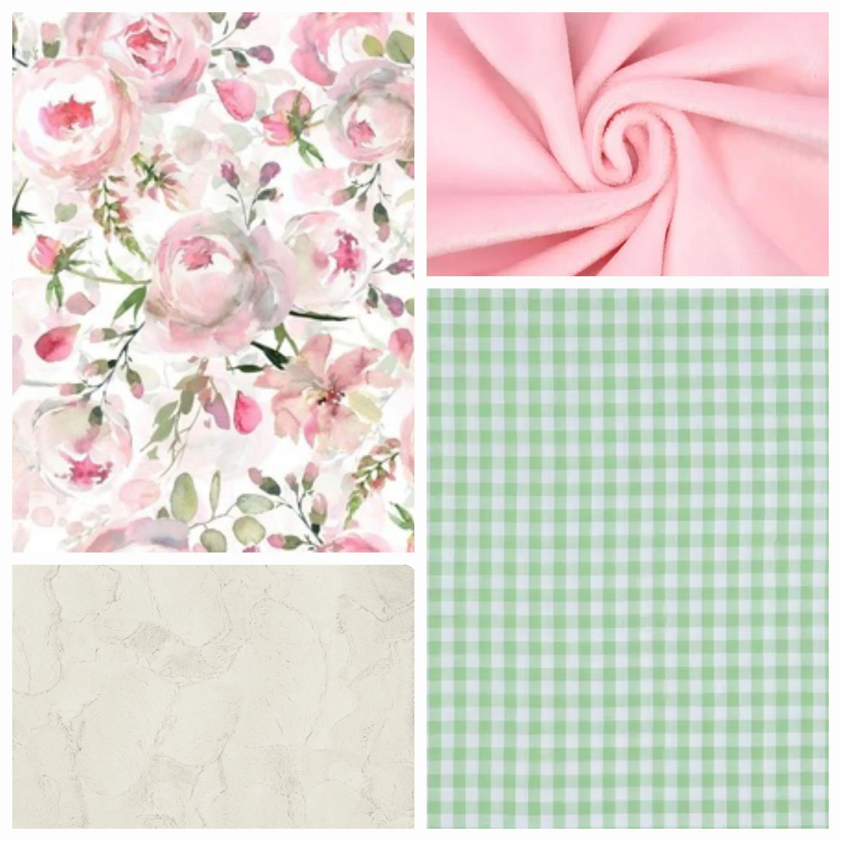 Pink Rose and Lace Shabby Chic Baby Crib Bedding