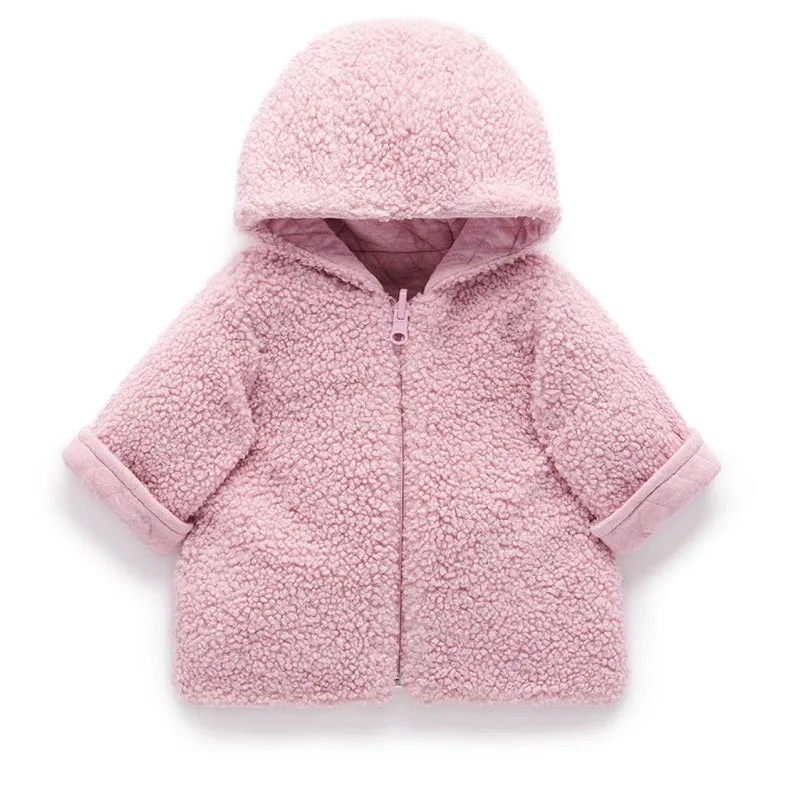 Purebaby Reversible Fluffy Jacket - Dusk