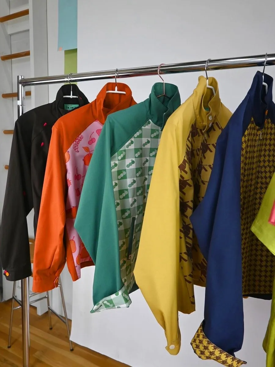 "All Over Fruit" print Jacket - Sweet Potato (ONE-OFF)