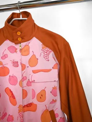 "All Over Fruit" print Jacket - Sweet Potato (ONE-OFF)