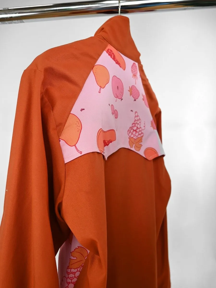 "All Over Fruit" print Jacket - Sweet Potato (ONE-OFF)