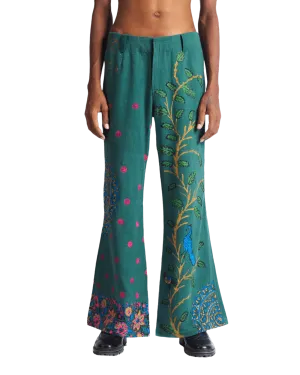 "PEACOCK GARDEN" BLOCKPRINT KHADDAR PANTS