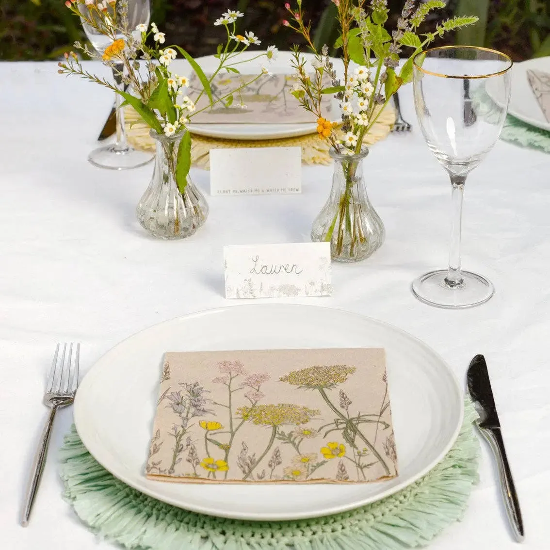 Sage Green Raffia Placemats for Table| 2 Pack| Summer |