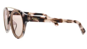 Salvatore Ferragamo SF931SA 219 Havana Rose Round Sunglasses