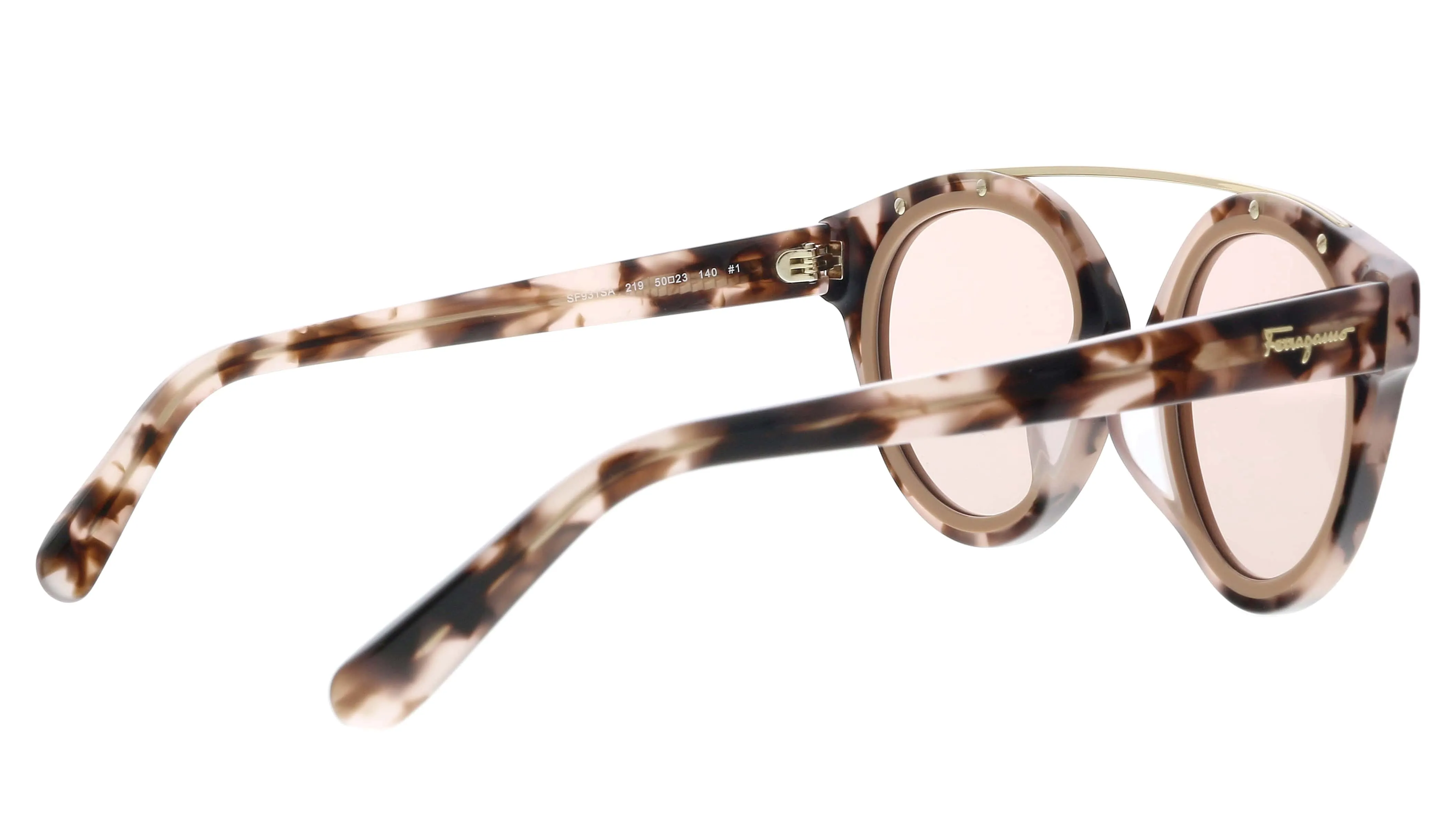 Salvatore Ferragamo SF931SA 219 Havana Rose Round Sunglasses