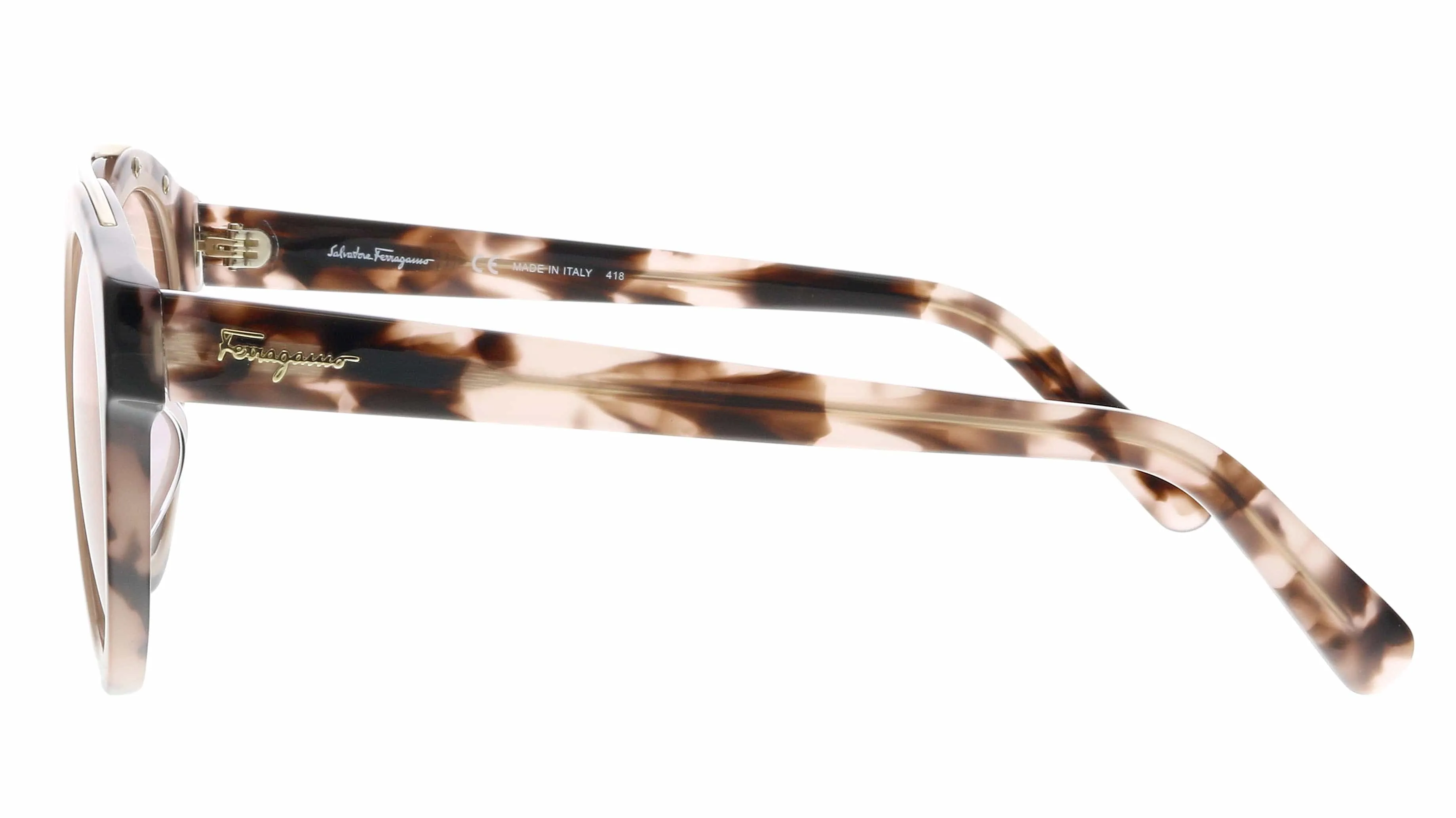 Salvatore Ferragamo SF931SA 219 Havana Rose Round Sunglasses