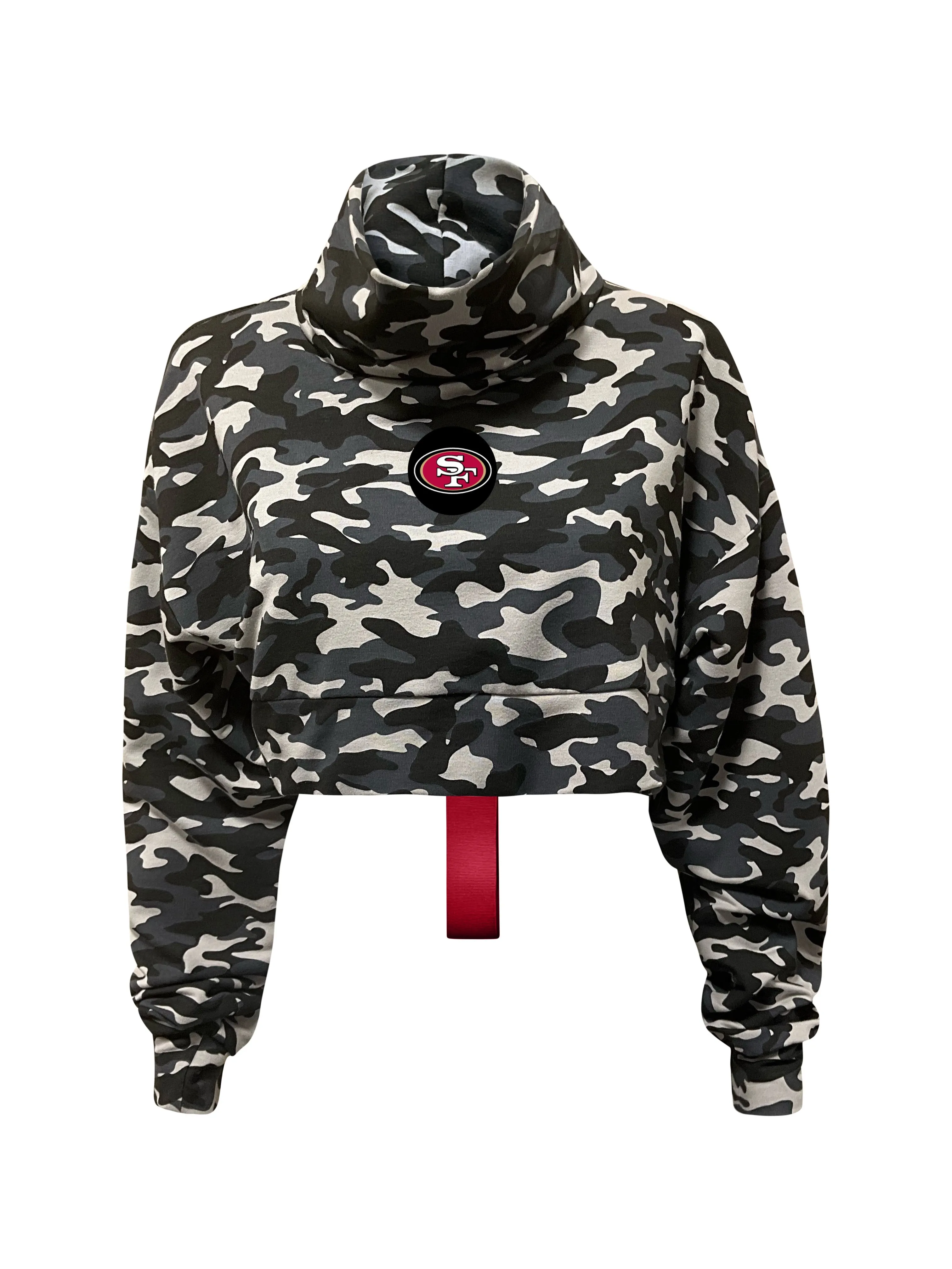 San Francisco 49ers Crop Camo Sweatshirt
