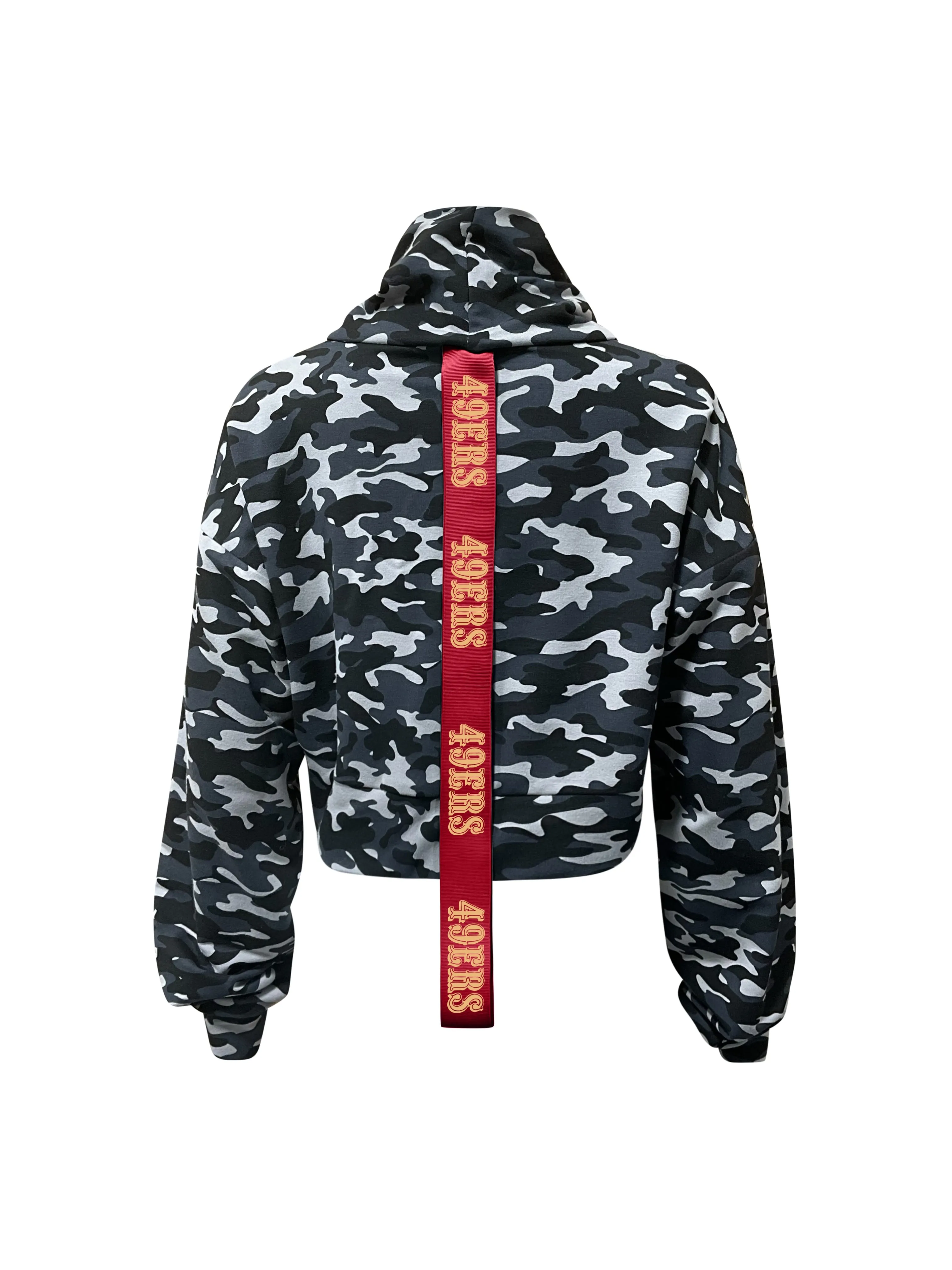 San Francisco 49ers Crop Camo Sweatshirt