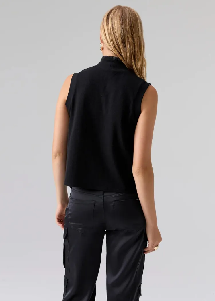 Sanctuary Nights Like This Satin Top - Black ***FINAL SALE***