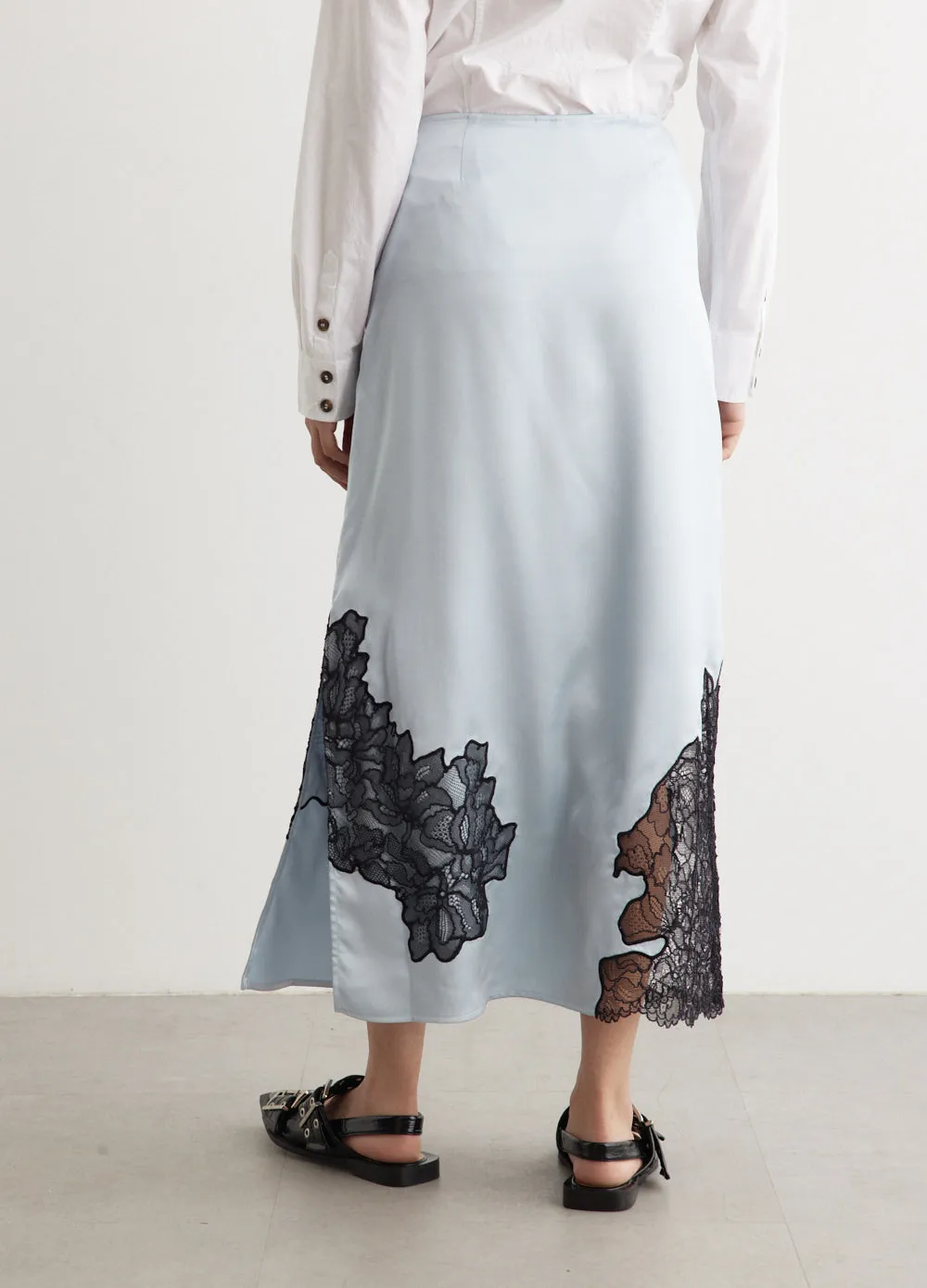 Satin Lace Skirt