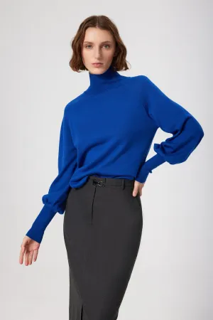Saxe Turtleneck Long Balloon Sleeve Sweater