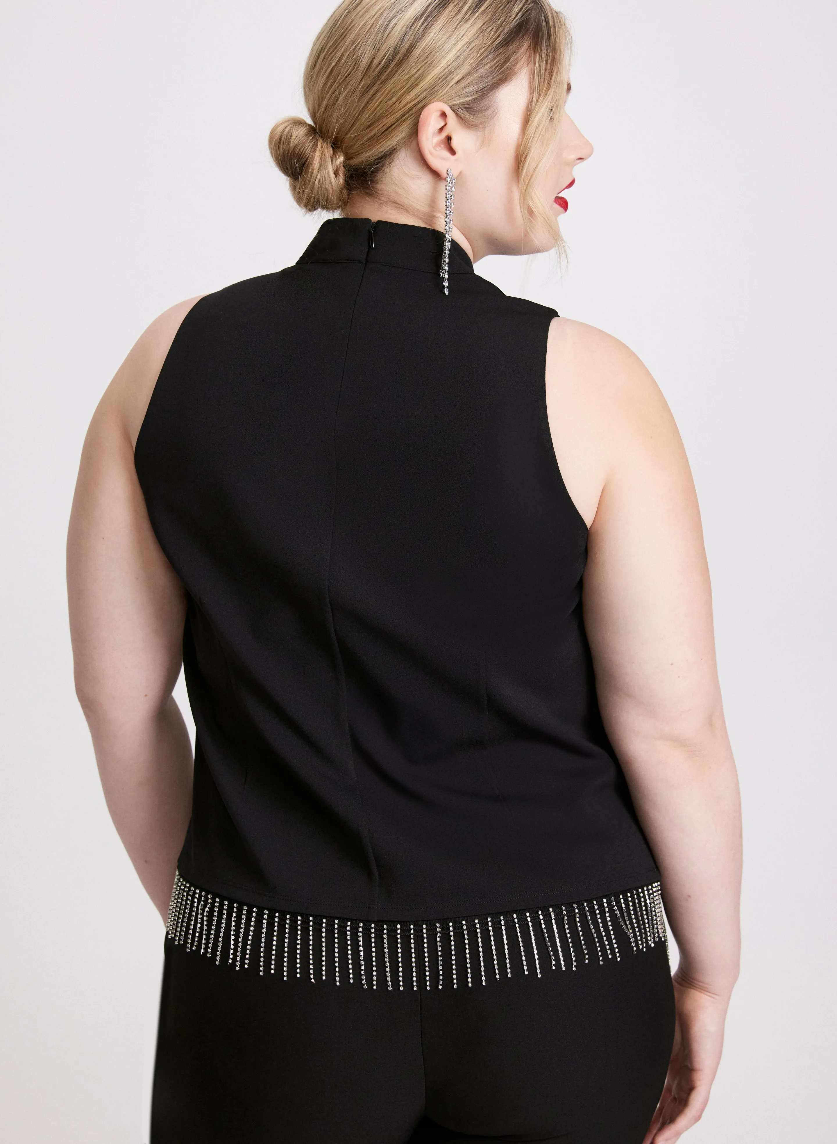 Sleeveless Rhinestone Top