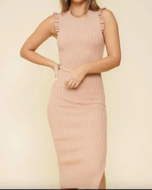 Sleeveless Sweater Dress in Rose Pink | Rose Pink