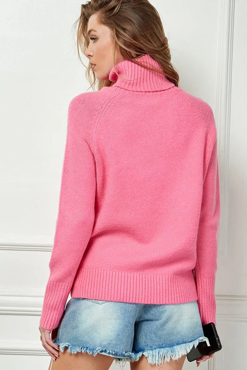 So hot turtleneck casual long sleeve sweater