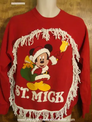 St Mick Mickey Mouse Christmas Sweatshirt